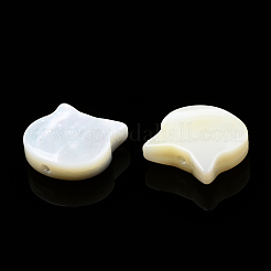 Natürliche schwarze Lippenmuschel & weiße Muschelperlen&nbsp;SSHEL-N034-124B