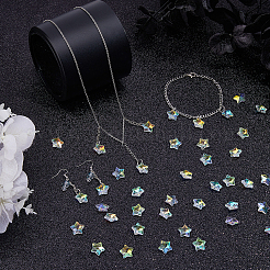 Glas Charms galvanisieren&nbsp;GLAA-FH0001-90
