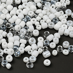 10 Stil 12/0 & 8/0 rund transparent & silber ausgekleidet rundes Loch & trans & undurchsichtige Farben Seed & Ceylon Glas Saatperlen&nbsp;SEED-YW0001-35