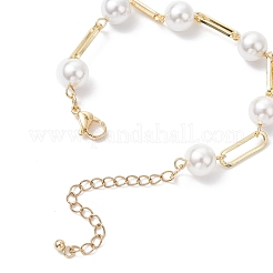 Messing Büroklammer Kette Armbänder&nbsp;NJEW-JB12202