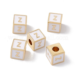 Accumuler des perles d'émail en laiton placage&nbsp;KK-B060-04G-04Z