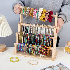 4-stufiger Holz-Armband-Organizer-Ausstellungsständer&nbsp;BDIS-WH0010-16C