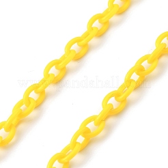 Collares personalizados de cadena de cable de plástico abs&nbsp;NJEW-JN02996-M
