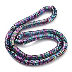 Brins de perles d'hématite non magnétiques synthétiques galvanisées&nbsp;G-B132-A01-01C