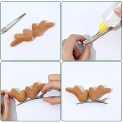 16 stücke 4 arten faser geweih schneemann hand zweig&nbsp;DOLL-GF0001-10