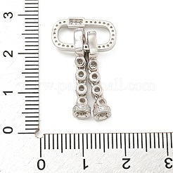 925 fermoir déployant en argent sterling avec micro pavés de zircone cubique transparents&nbsp;STER-U001-07P