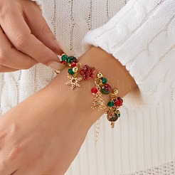 Weihnachtslegierungsperlen-Charm-Armbänder&nbsp;FS-WGF0FCC-01