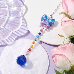 Décorations de pendentif en forme de larme de verre&nbsp;HJEW-JM01581-04
