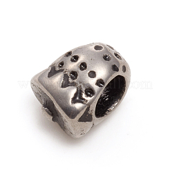 304 Edelstahl-Europäische Perlen&nbsp;STAS-G228-34AS