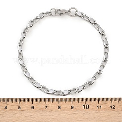 201 bracciali a catena in acciaio inossidabile per uomo e donna&nbsp;BJEW-B143-03P