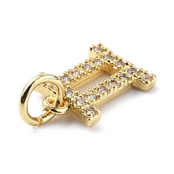 Breloques en laiton avec zircone cubique de micro pave&nbsp;ZIRC-F131-16G-11