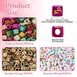 700pcs 3 styles de perles acryliques opaques&nbsp;OACR-PJ0001-01B