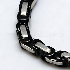 Herren Jungen byzantinische Kette Halsketten modische 201 Edelstahl Halsketten&nbsp;NJEW-I008-48C