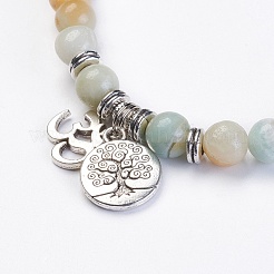 Braccialetti dell'involucro Amazonite naturale&nbsp;BJEW-E329-06D