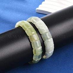 Natürliche neue Jade Perlen Stretch-Armbänder für Frauen Männer&nbsp;BJEW-M049-08A
