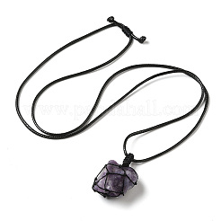 Pepite irregolari collana pendente in pietra preziosa mista naturale&nbsp;G-H286-02