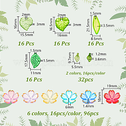 DIY Blatt transparente Acryl Anhänger & Perlenkappen Zubehör Kits&nbsp;DIY-NB0014-23