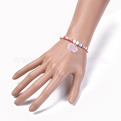 Handgemachte Polymer Clay Heishi Perlen Stretch-Armbänder für Kinder&nbsp;BJEW-JB04345