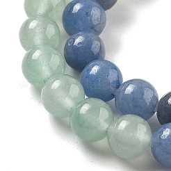 Brins de perles d'aventurine naturelles jaune/verte/bleue/rouge&nbsp;G-B095-A03-01