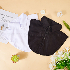 2 stücke 2 farben abnehmbare polyester frauen falsche kragen&nbsp;DIY-CP0013-12A