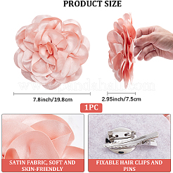 Broches en polyester à fleurs&nbsp;JEWB-WH20008-04B