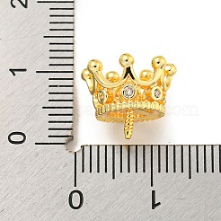 Ciondoli a perline in zirconi cubici di micro pavè di ottone&nbsp;KKB-L215-040G