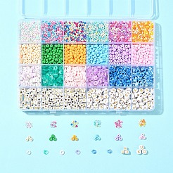 Kit fai da te per realizzare braccialetti con perline di vetro e acrilico a ciambella&nbsp;DIY-FS0007-68