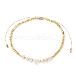 Braccialetti con perline intrecciate con conchiglie naturali&nbsp;BJEW-JB09720