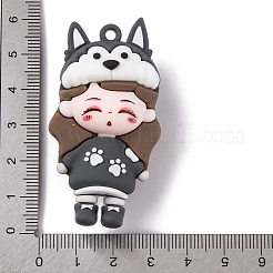 Die 12 chinesische Tierkreis-Mädchen-Puppe PVC-Kunststoff-Anhänger&nbsp;KY-S172-16L