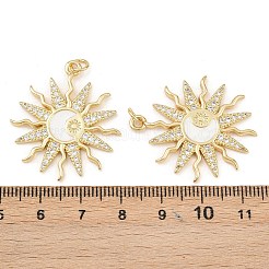 Pendentifs en zircone cubique en laiton émaillé&nbsp;KK-L251-23G-01