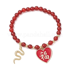 Bracelets extensibles en jade malaisien naturel&nbsp;BJEW-JB11309-02