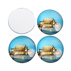 Cabochon rotondo  stile europeo in vetro&nbsp;X-GGLA-N004-10mm-F