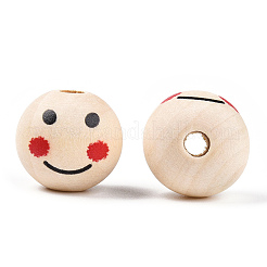 Perles en bois naturel non fini&nbsp;WOOD-N016-25mm-01