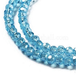 Chapelets de perles en verre transparent électrolytique&nbsp;LS-EGLA-A035-T3mm-A08