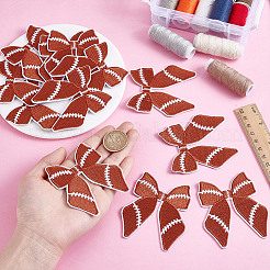 12 Stück Patches aus Stoff mit Schleifenstickerei zum Aufbügeln/Aufnähen.&nbsp;DIY-HY0002-98