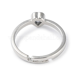 2 Stück 2-teiliges Paar-Ring-Set mit Herz und Wort „Liebe“ aus kubischem Zirkonia&nbsp;RJEW-Z021-01P
