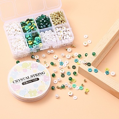 Kit de fabrication de bracelets de lettres et de perles d'imitation et de perles heishi&nbsp;DIY-YW0005-23A