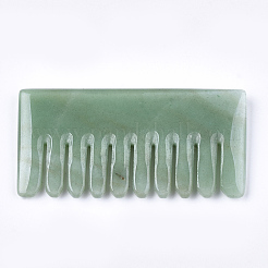 Natürlicher grüner Aventurin-Massagekamm&nbsp;G-T113-10A