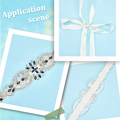 Ceintures de mariée faites à la main avec des cristaux et des strass Montana pour robes de mariée&nbsp;AJEW-WH20006-233A-02