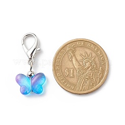 Decoraciones colgantes de mariposa de vidrio pintado con spray transparente&nbsp;GL-CJ311E-P