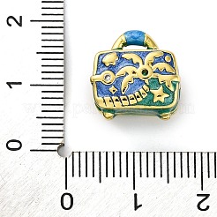 Gestell aus Messing mit Mikropflaster und Zirkoniaperlen und Emaille&nbsp;KK-Z081-12