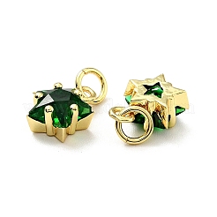 Pendenti ecologici in ottone con micro pavé di zirconi&nbsp;KK-D080-44G-04