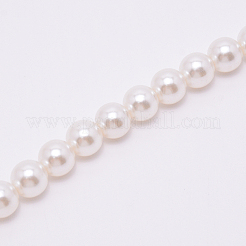 Weiße Acryl runde Perlen Taschengriffe&nbsp;FIND-TAC0006-24G-01