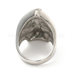 Anillo de dedo con calavera de acero inoxidable 316&nbsp;RJEW-C030-07F-AS