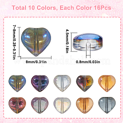 160 pz 10 colori perline di vetro placcato&nbsp;EGLA-SP0001-22