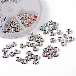 1 scatola mescolato ottone strass spacer perline&nbsp;RB-MSMC002-13-NF