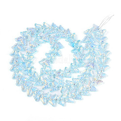 Transparenz galvanisieren Glasperlenstränge&nbsp;GLAA-T023-39A-06