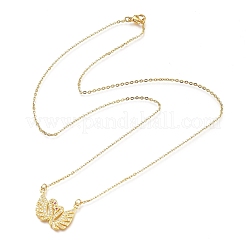 Colliers à pendentif en zircone cubique transparent micro pavé en laiton&nbsp;NJEW-A127-19G