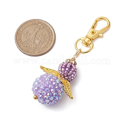 Decorazioni pendenti con perline di vetro d'angelo&nbsp;HJEW-MZ00088-02