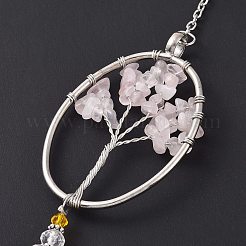 Grandi decorazioni pendenti con perline acriliche a goccia&nbsp;HJEW-D029-01P-C